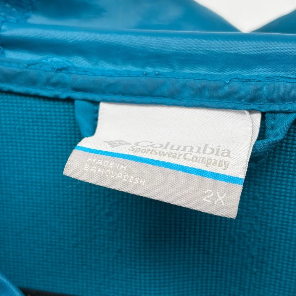 Columbia Women's Nesika Creek Stretch Jacket Size 2X, Teal, Hooded Full Zip - Picture 2 of 6